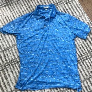 Peter Millar Blue Graphic Polo Shirt